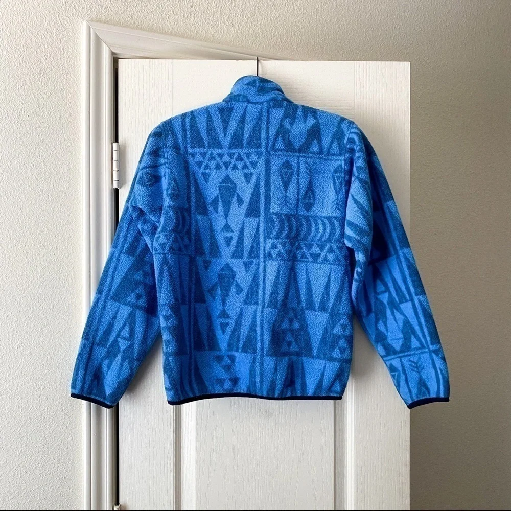 Patagonia Pullover Synchilla Snap-T Men’s Tribal Geo Big Radar Blue‎ XXS GUC